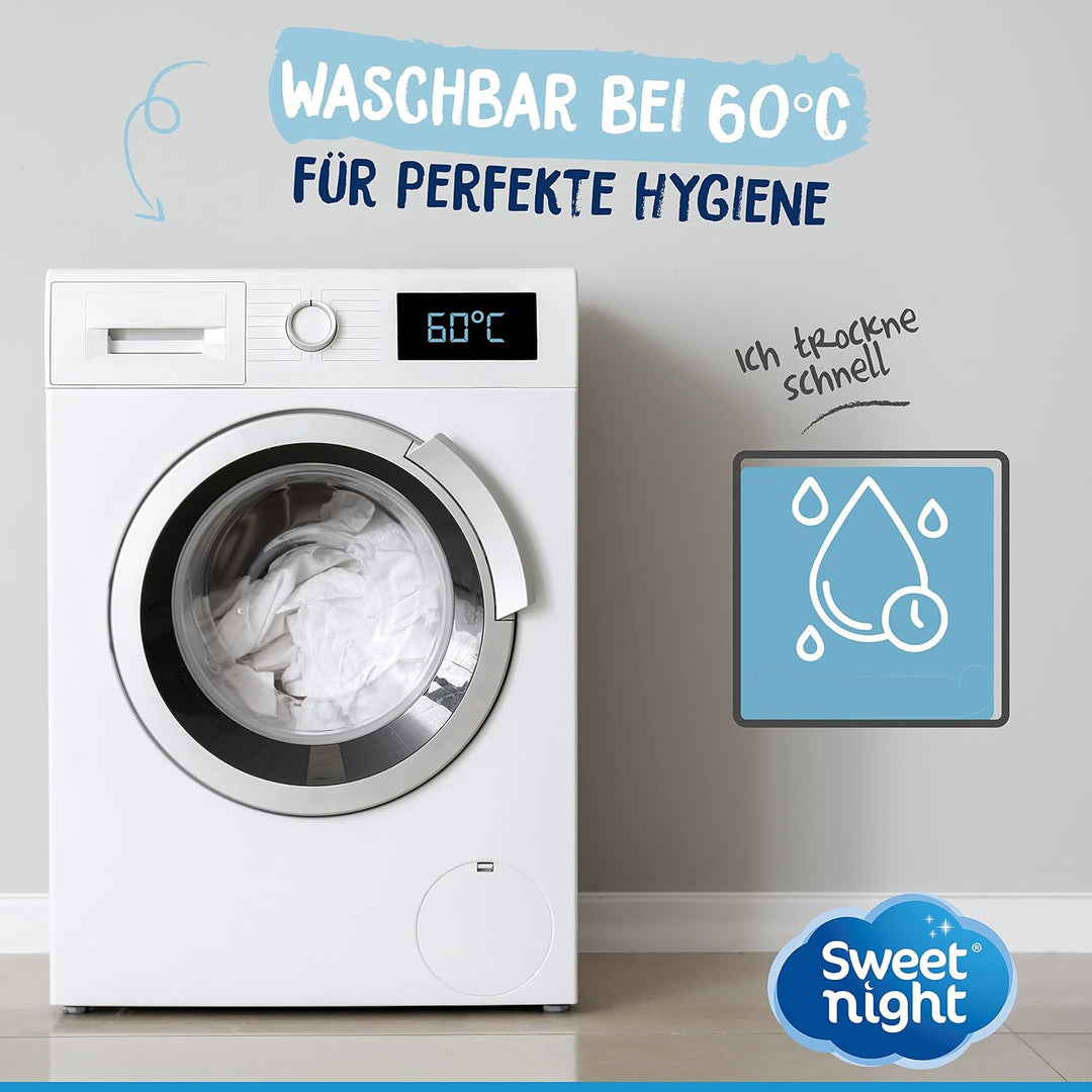 SWEET NIGHT Sweetnight Matratzenschoner 90x190 cm | Baumwollschnalle | Wasserdichter und saugfähiger