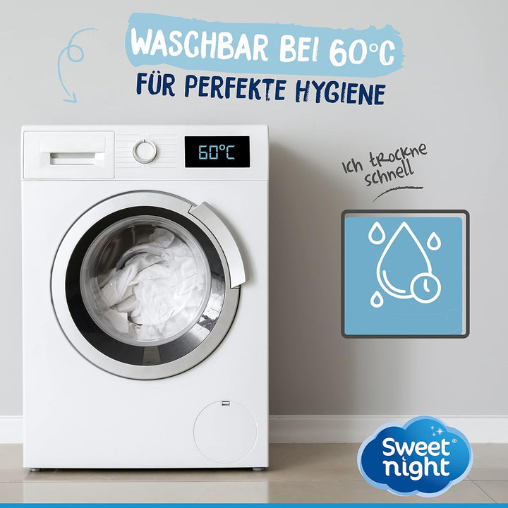 SWEET NIGHT Sweetnight Matratzenschoner 90x190 cm | Baumwollschnalle | Wasserdichter und saugfähiger