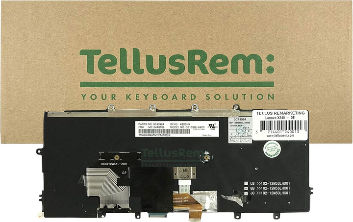 TellusRem ersatztastatur Deutsche Hintergrundbeleuchtung für Lenovo Thinkpad X230s X240 X240S X240I