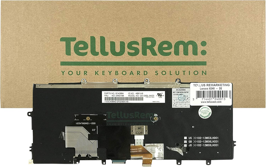 TellusRem ersatztastatur Deutsche Nicht Hintergrundbeleuchtung für Lenovo Thinkpad X230s X240 X240S