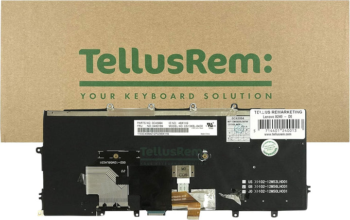 TellusRem ersatztastatur Deutsche Nicht Hintergrundbeleuchtung für Lenovo Thinkpad X230s X240 X240S