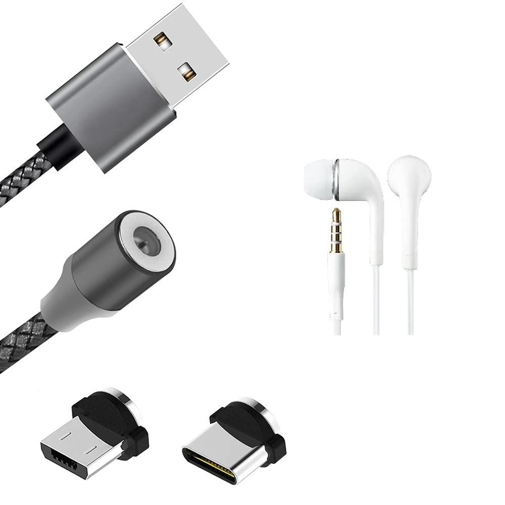K-S-Trade Hochwertiges Magnet-Lade-Kabel Sync-Kabel Daten-Kabel + Kopfhörer Für Samsung Galaxy XCove