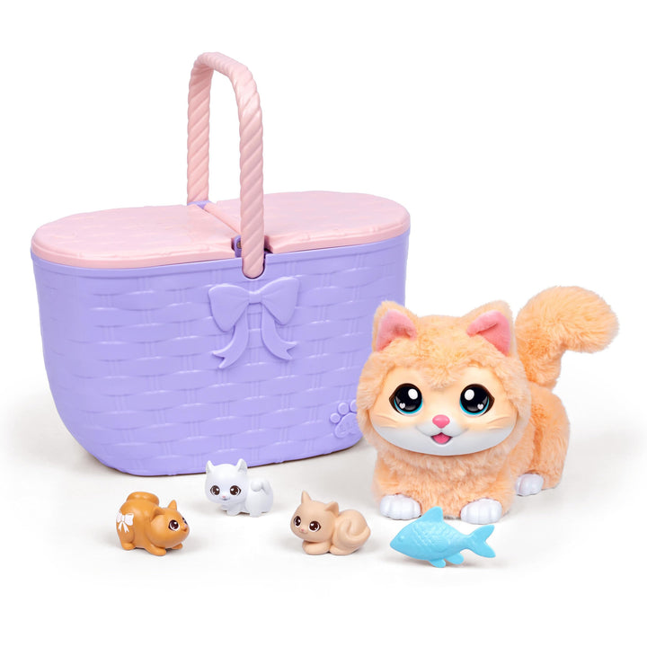 Little Live Pets Mama Surprise Kittens, interaktive Mama mit über 15 Geräuschen und Reaktionen, 3 Üb