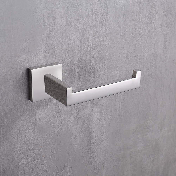 TASTOS Toilettenpapierhalter, mattschwarz, Toilettenpapierrollenhalter, Spender und Aufhänger, Wandm