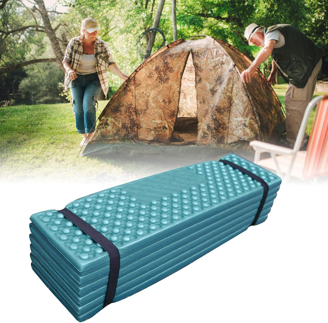 Verdickte Doppel-Eierkisten-Isomatte, Faltbare PVC-Isomatte für Outdoor-Camping, Ultraleichte Tragba