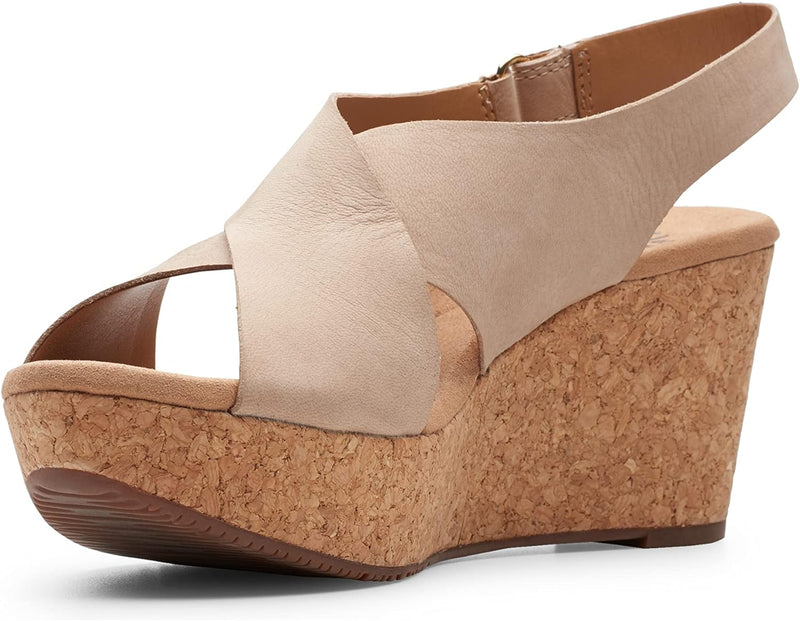 Clarks Damen Annadel Eirwyn Keilabsatz-Sandale 39 EU Sand, 39 EU Sand