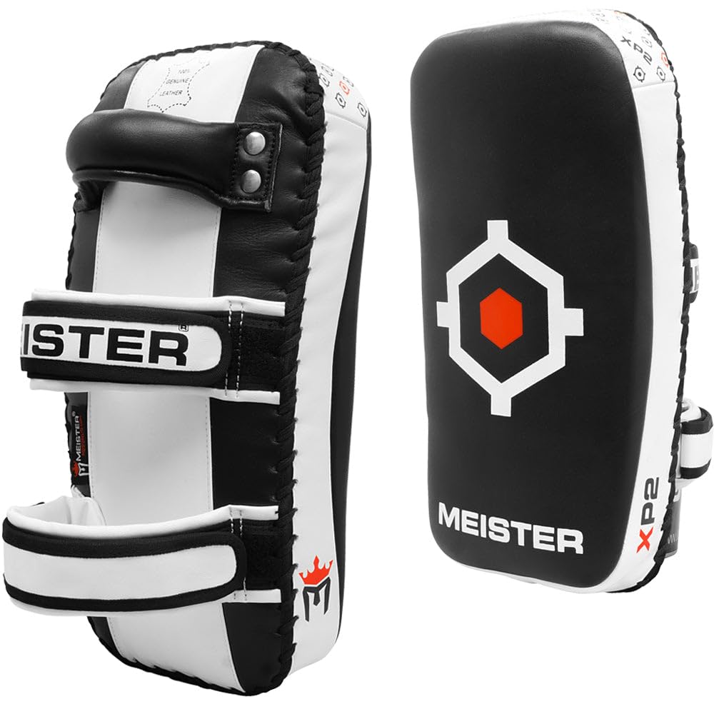 Meister XP2 Professional Curved Thai Pads für Kickboxen & MMA - X-dickes Rindsleder Professional - 1