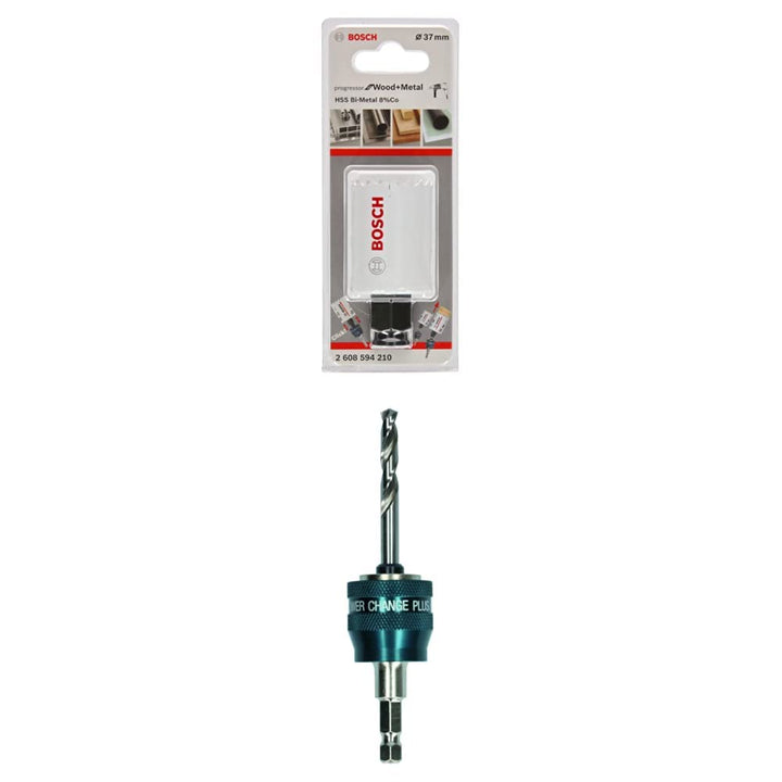 Bosch Professional Lochsäge Progressor for Wood & Metal (Holz und Metall, Ø 37 mm) + 1x Power Change