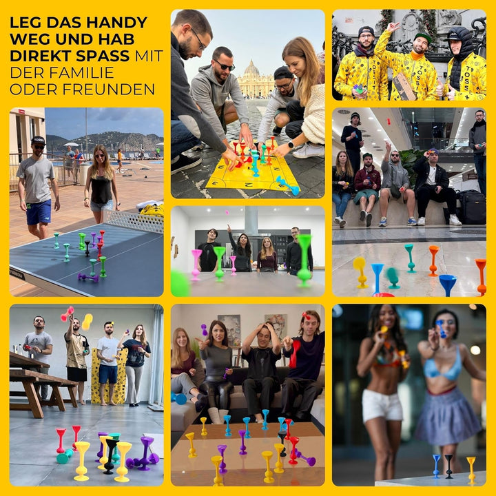 TOSSIT Spiel Saugnapf Darts, Indoor Outdoor Drinnen Draussen, Boccia, Petanque, Wurfspiel, Nachhalti