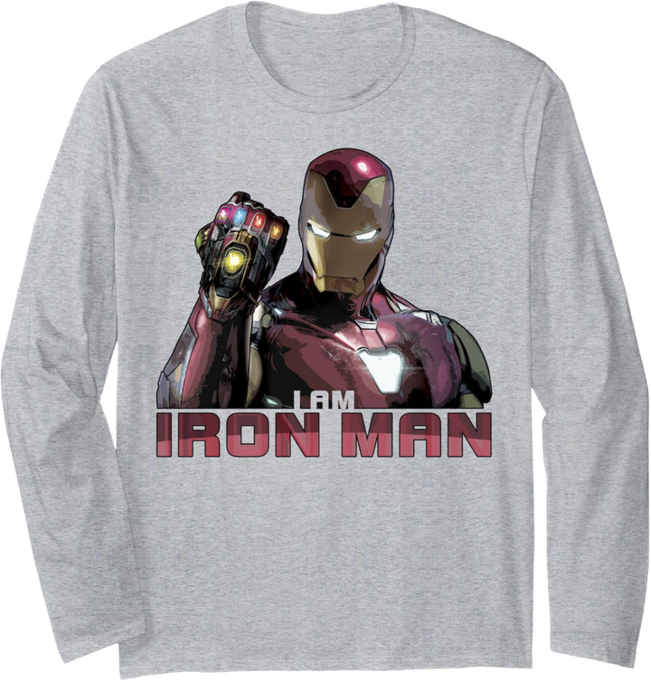 Marvel Avengers I Am Iron Man Gauntlet Portrait Langarmshirt