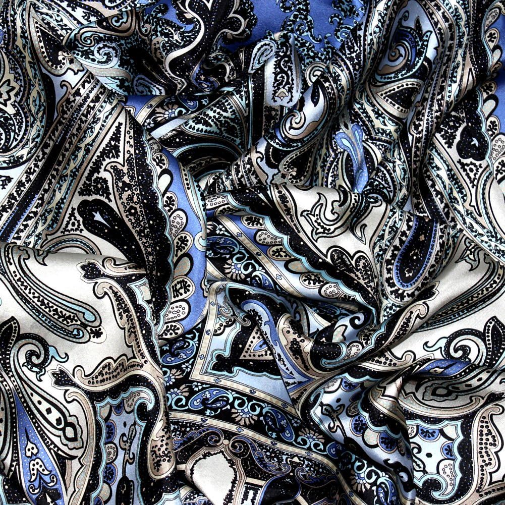 Lorenzo Cana Herren Seidenschal aufwändig bedruckt Paisley Muster Schal 100% Seide 50 x 165 cm harmo