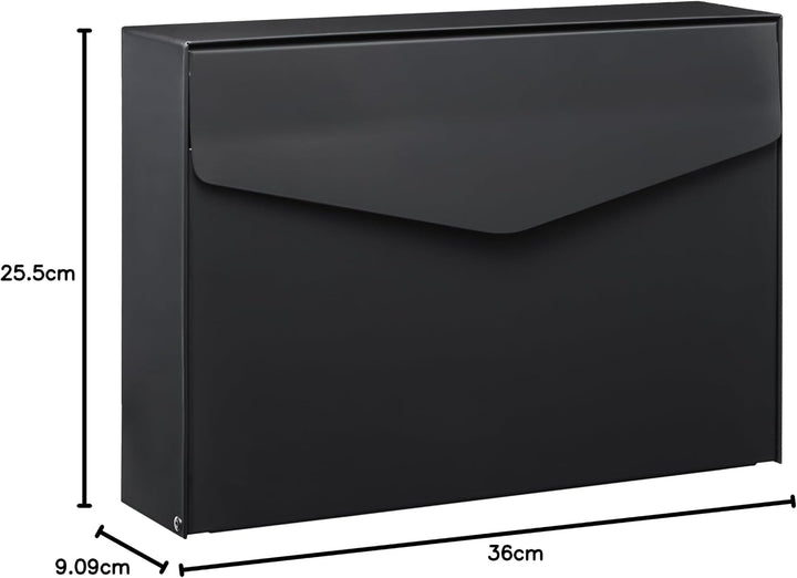 MEFA by Renz Letter 110 (Farbe Anthrazitgrau - RAL 7016, Postkasten mit Sicherheitsschloss, Designbr