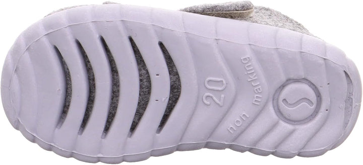 Superfit Jungen Happy WollfilzHausschuh 26 EU Grau 2020, 26 EU Grau 2020