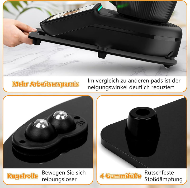 SelfTek Gleitbrett für Thermomix TM7 Zubehör, Wiegepalette kompatibel mit Thermomix TM7 mit 360° rol