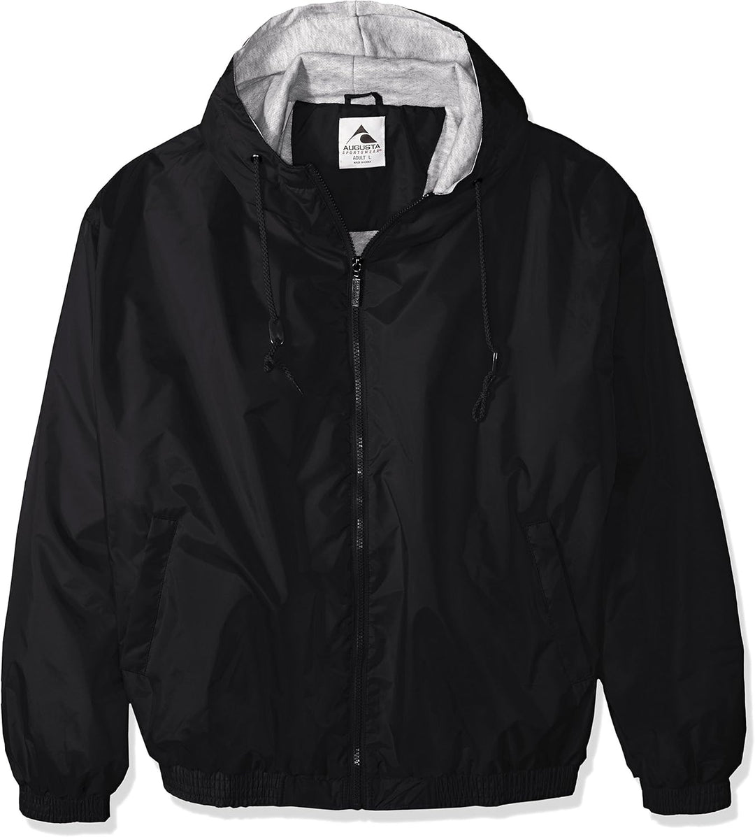Augusta Sportswear Herren 3280 Taftjacke mit Kapuze/Fleece gefüttert, 3XL Schwarz