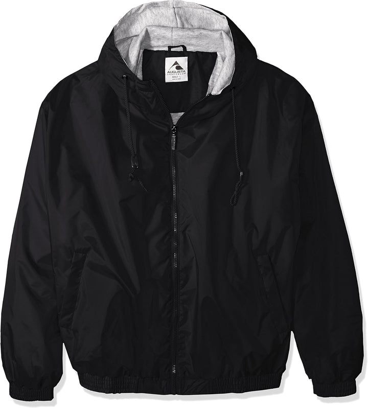 Augusta Sportswear Herren 3280 Taftjacke mit Kapuze/Fleece gefüttert, 3XL Schwarz