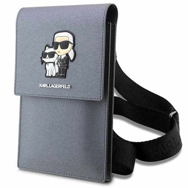KARL LAGERFELD Tasche KLWBSAKCPMG Silber Saffiano Karl & Choupette