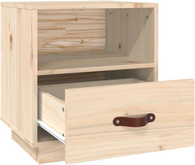 FIRBNUS Bedside Table Nachtkonsole Beistelltisch mit Stauraum Night Stand Nachttisch 40x34x45 cm Mas