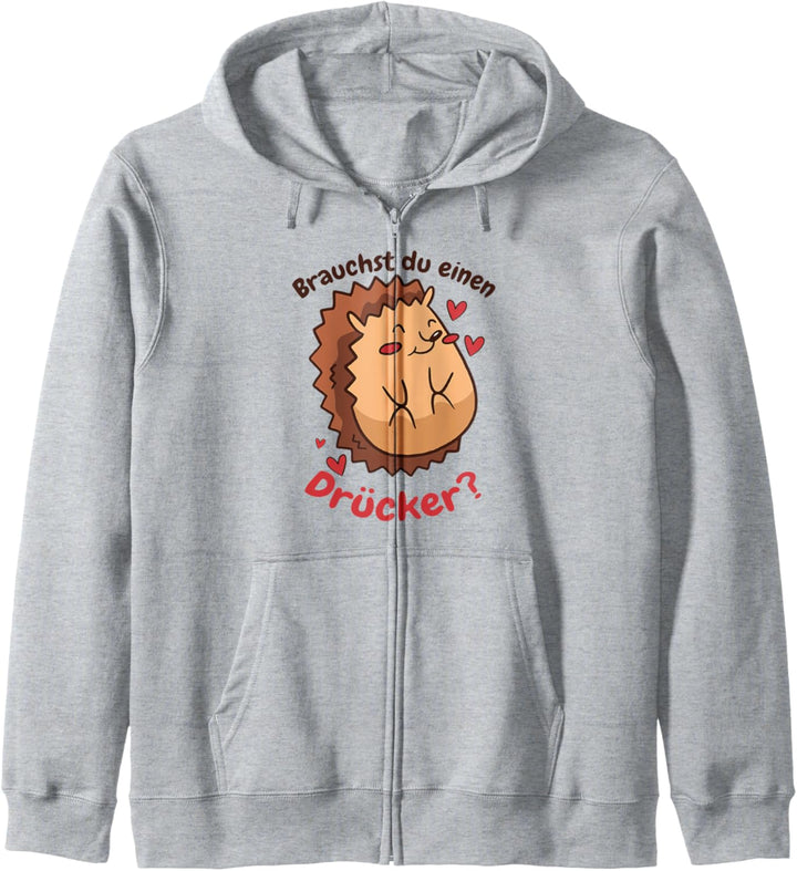 Brauchst du einen Drücker Süsser Spruch Baby Igel Kapuzenjacke