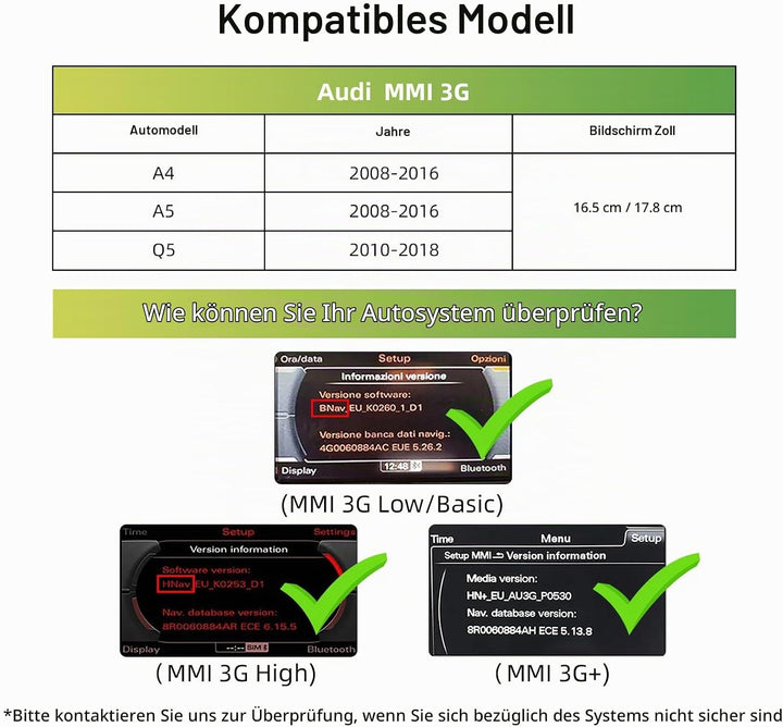 EZoneTronics Wireless CarPlay &amp; Android Auto Retrofit Kit Decoder für Audi A4/A5/Q5 2008-2018 mit MM