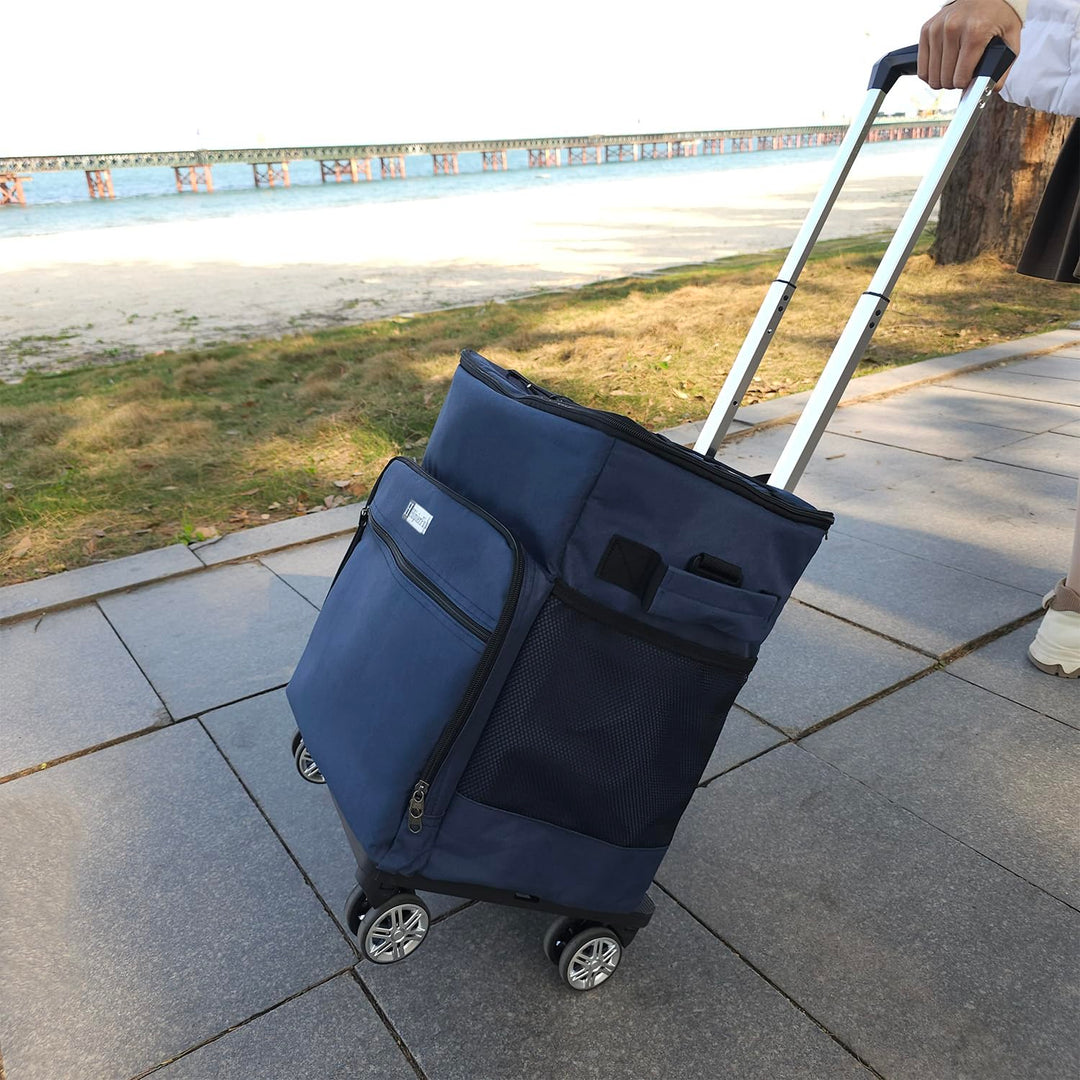 Kühltasche Mit Rollen Kühlbox Gross 40L Isolierbox Kühltasche Bierkasten Faltbar Lunchtasche for Pic