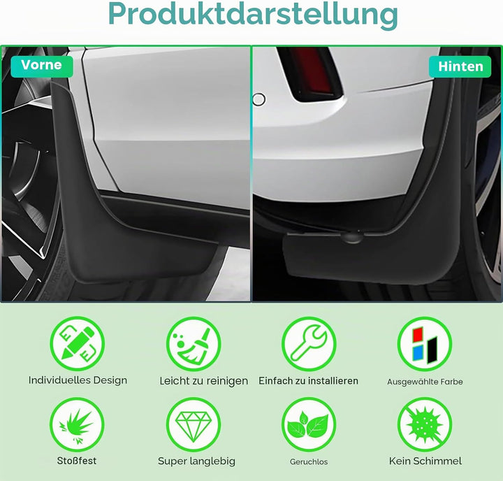 GAFAT V-W T-Cross Schmutzfänger, 2018-2022 2023 T-Cross Kotflügel Vorne und Hinten, Spritzschutz Aut