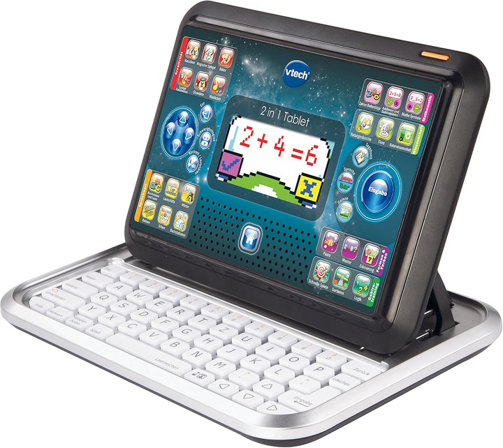 Vtech 80-155504 Tablet 2-in-1, White/Black & 80-139304 - Smart Kid's Phone weiss/black Bundle mit Sm