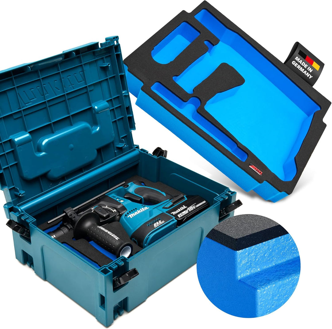 APTEX Schaumeinlage passend für Makita Akku-Bohrhammer DHR 243 für MakPac Gr. 2-3