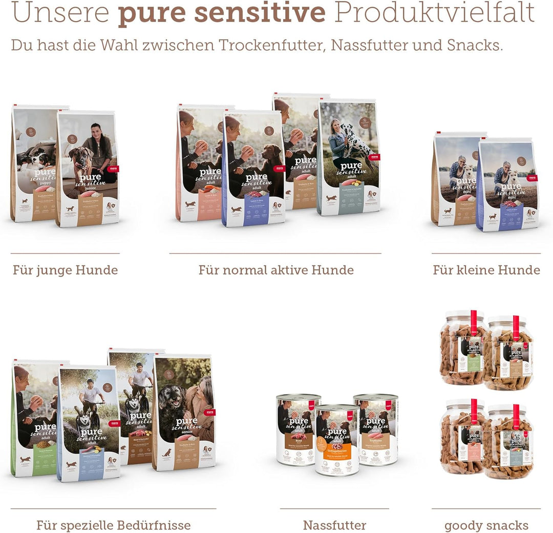 MERA pure sensitive Senior Truthahn und Reis Hundefutter – Trockenfutter für die tägliche Ernährung