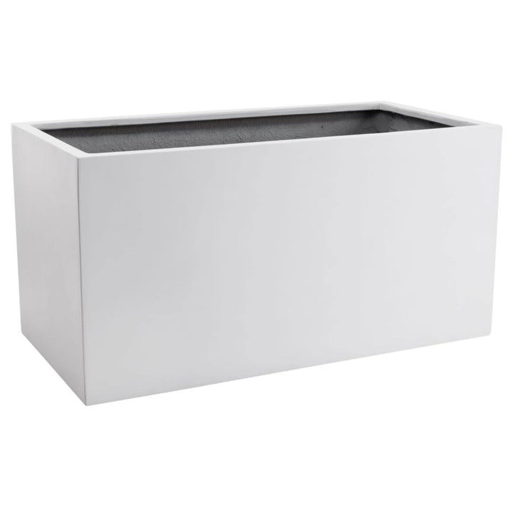 VIVANNO Blumenkübel Pflanzkübel Pflanzgefässe Übertöpfe Blumentöpfe a. Fiberglas Maxi Weiss 60cm 30x