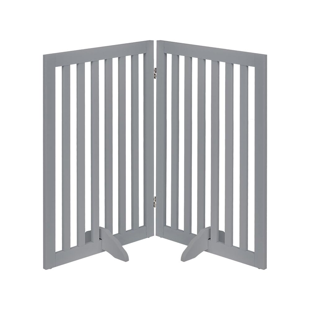 unipaws 91 cm hohes freistehendes Absperrgitter für Hunde und Katzen aus Holz, faltbar und erweiterb