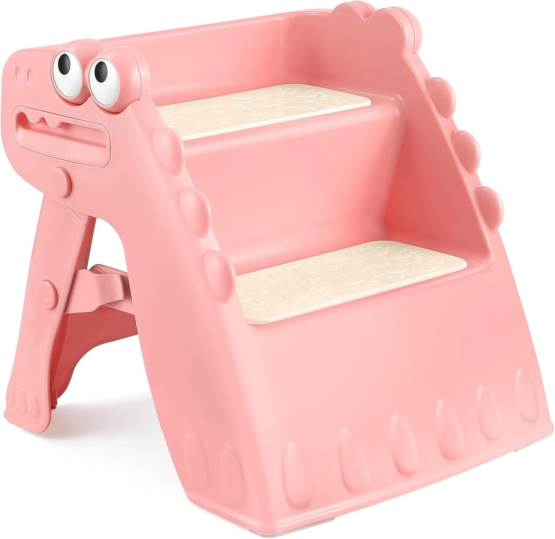 Tritthocker Kinder, Hocker Kinder Klappbar Tritthocker 2 Stufen, Rutschfester Hocker Kinder Bad Anti