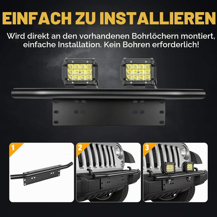 RIGIDON 23 Zoll Kfz kennzeichenhalterung, Aluminium rahmenlose schwarz plateholder - kennzeichenhalt