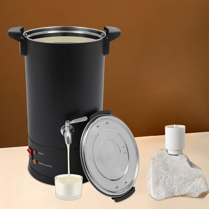 ZNLLQZN 10L 1800W Wachskocher Wachsschmelzer Wachsschmelzgerät (Schwarz) | 30-110°C, Heizen &amp; Warmha