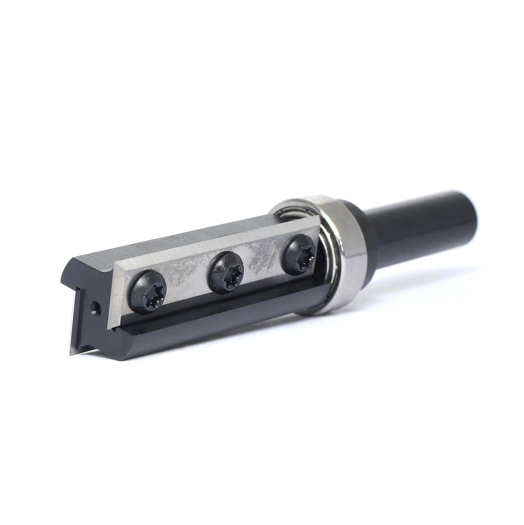 Sinoprotools Wendeplatten Bündigfräser,12mm Schaft Bündiger Fräser Schnittlänge 50mm,mit 4-seitigen