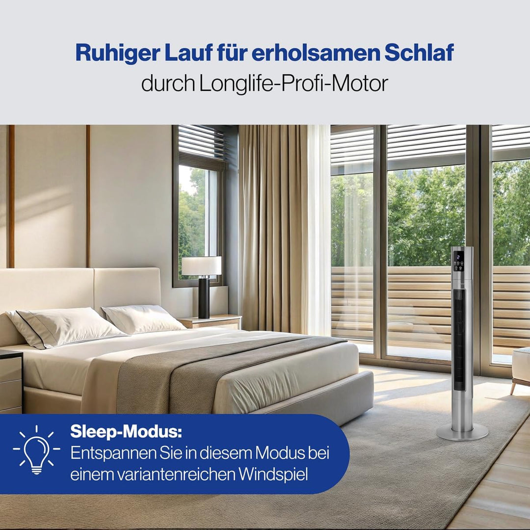 ProfiCare Turm-Ventilator PC-TVL 3090 Tower-Ventilator mit Multifunktions-Fernbedienung, LED-Display