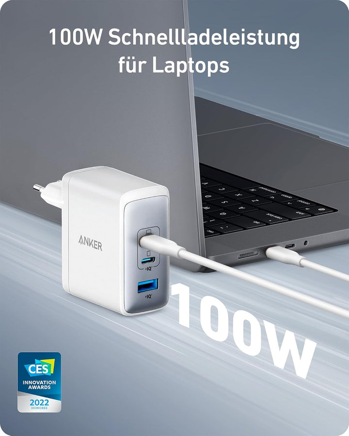Anker 100W USB C Ladegerät, 736 Charger (Nano II 100W) Schnellladegerät, iPad ladegerät, 3-Port USB