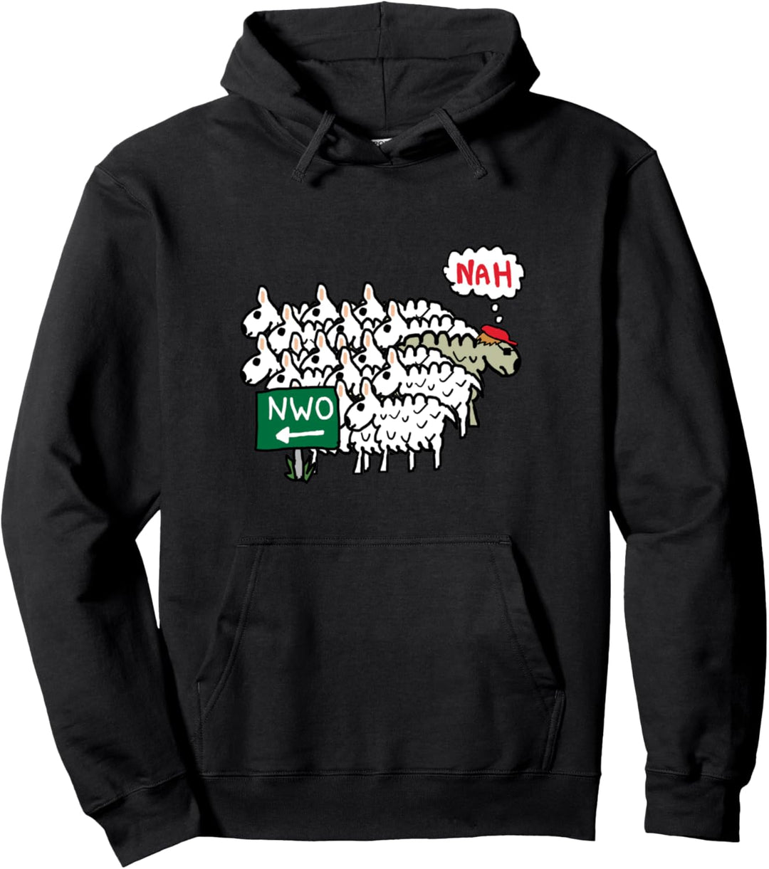 Anti-NWO Neue Weltordnung Pullover Hoodie