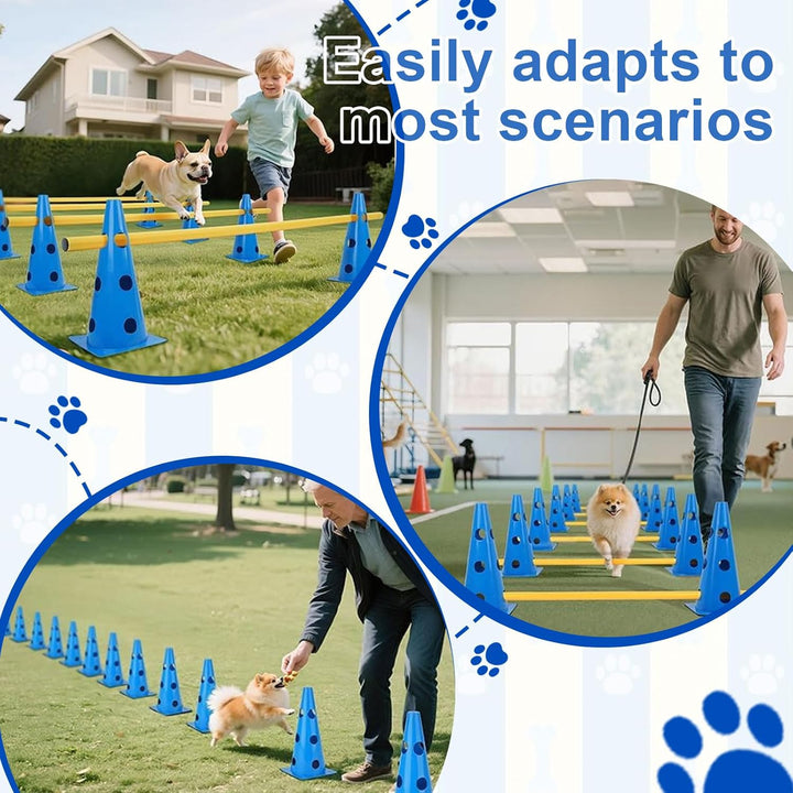 Agility Set Hunde Klein, Kinder Agility Trainingsgerät, Hindernisse für Pferde & Hundeparcours, Kege