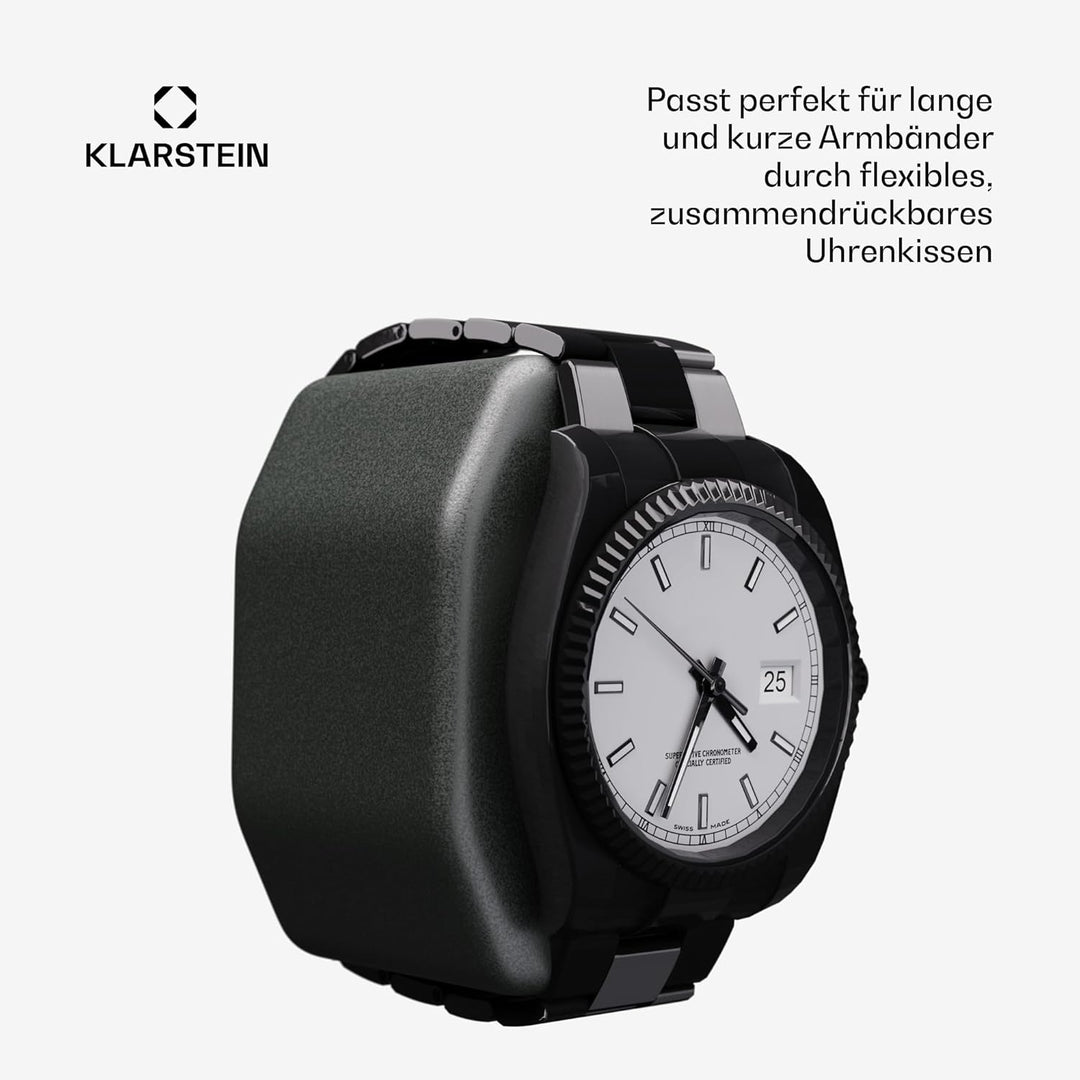 Klarstein Uhrenbeweger für Automatikuhren, Automatik-Uhrenbeweger für 6 Uhren mit Acryl-Tür, Automat