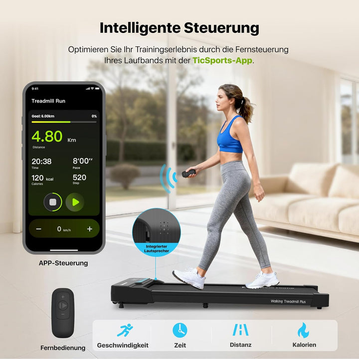Mobvoi Home Walking Laufband, Walking Pad, Laufband-Schreibtisch, kompakte Laufbänder, 1–6 km/h, tra