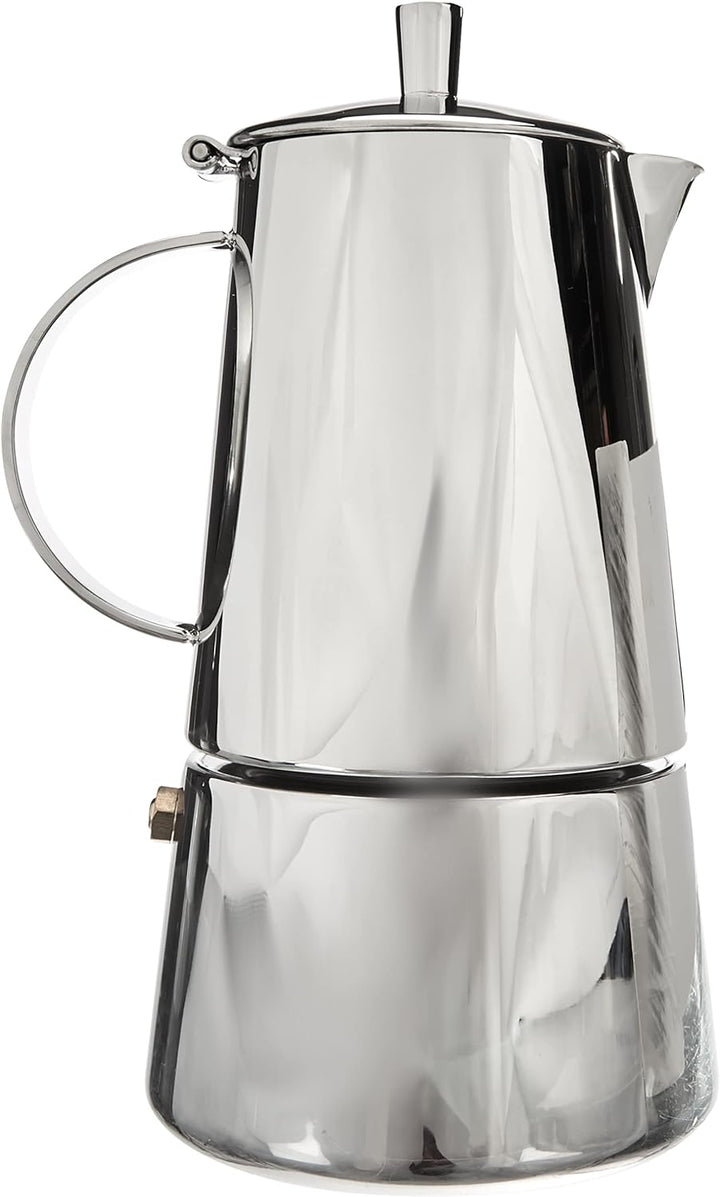Cilio 202113 Espressokocher Treviso 4 Tassen, Edelstahl, Induktion geeignet, 4 Tassen