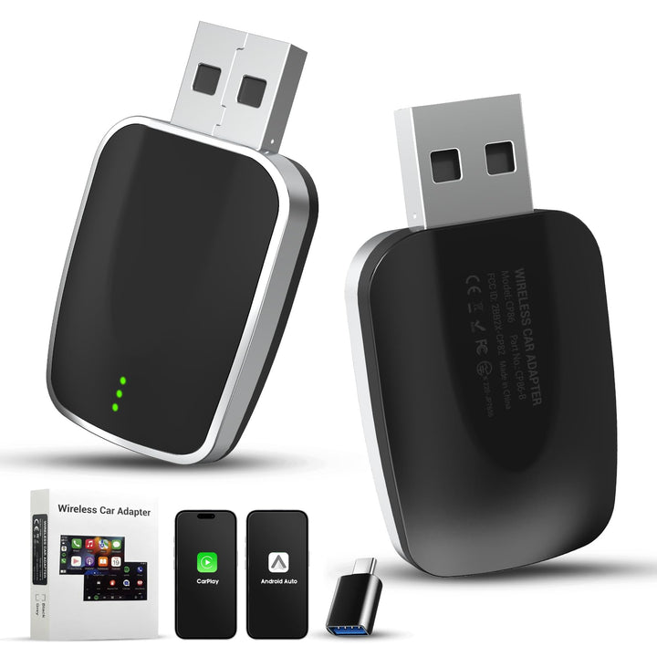 Mini Wireless CarPlay & Android Auto Adapter 2-in-1 – 2025 Upgrade, Superschnelle Verbindung ohne Ve