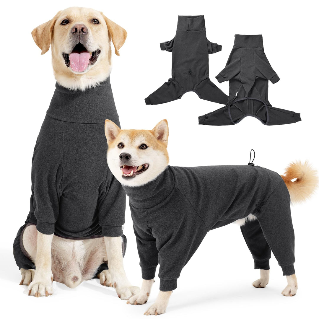 Hundemantel Winter, Warmer Fleece Hundepullover mit Beinen, Weiche Vierbeinige Hundejacke für Kleine
