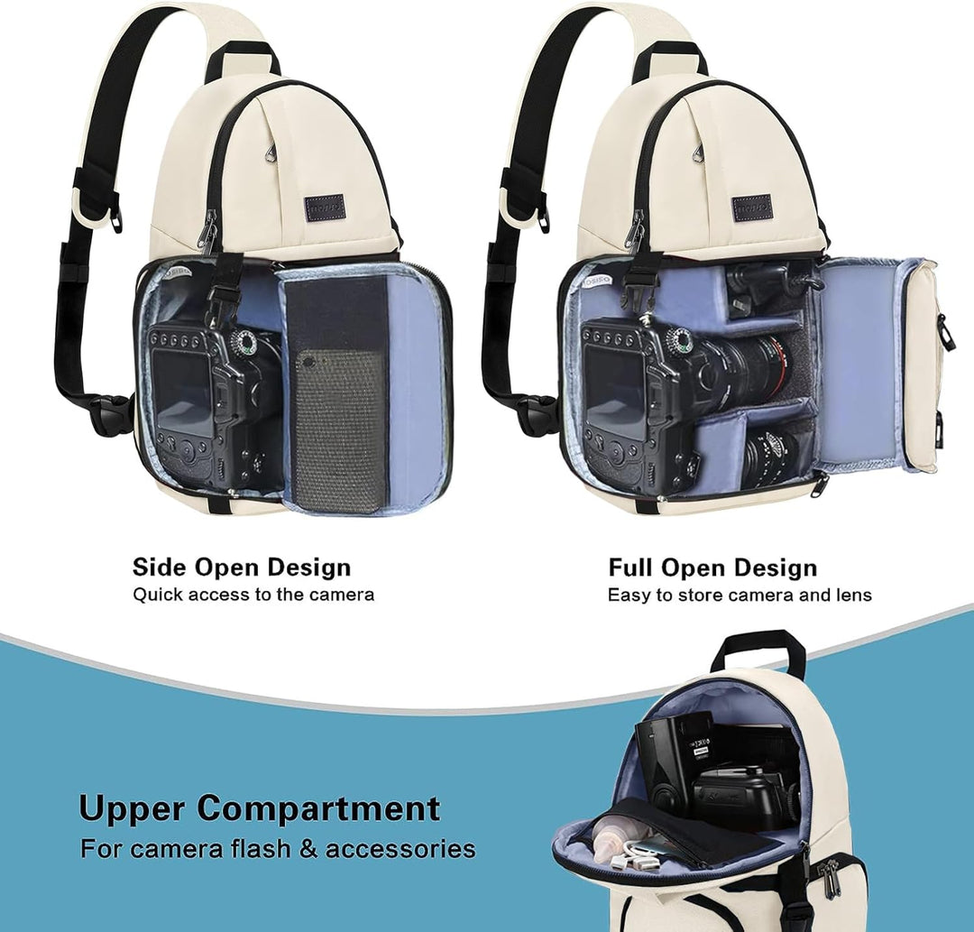 MOSISO Kamera Umhängetasche,DSLR/SLR/Spiegellos Kameratasche Stossfeste Fotografie Kamerarucksack mi
