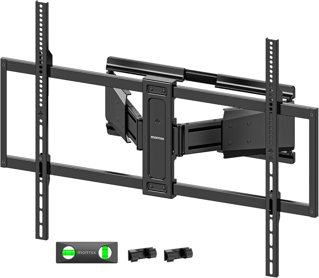 monTEK Hochbelastbare Ultra Slim TV Wandhalterung für 50-100 Zoll Fernseher bis zu 85kg, Schwenk &amp; N