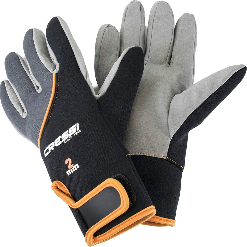 Cressi Unisex Erwachsene Tropical Gloves Handschuhe für Wassersport in Amara und Neopren 2 mm Schwar