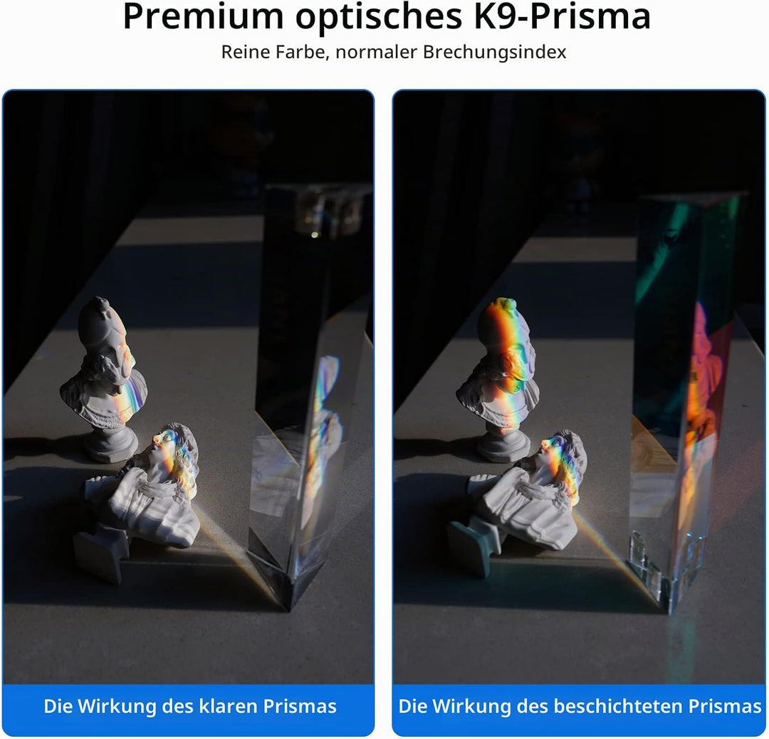 Selens Fotografie Kristall Dreieckig Prisma mit 1/4" Gewindeloch, Professionelle Optik Kristall Glas