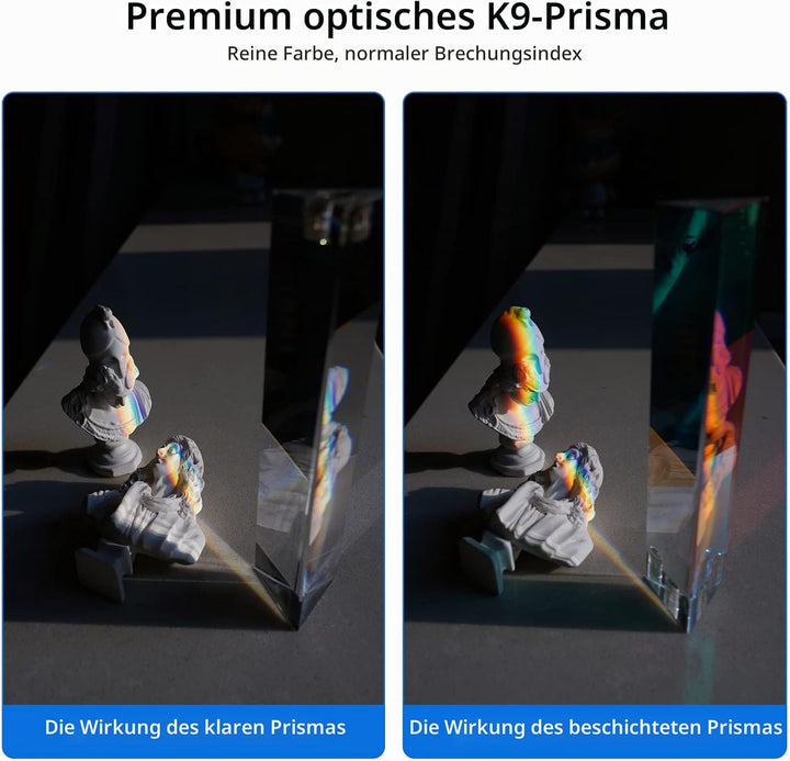 Selens Fotografie Kristall Dreieckig Prisma mit 1/4" Gewindeloch, Professionelle Optik Kristall Glas