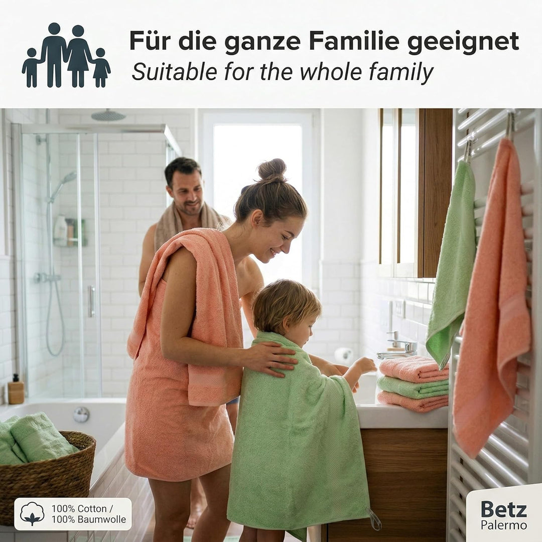 Betz Handtuch 6er Pack Handtücher Set Palermo Grösse 50x100 cm 100% Baumwolle - gut trocknend, leich